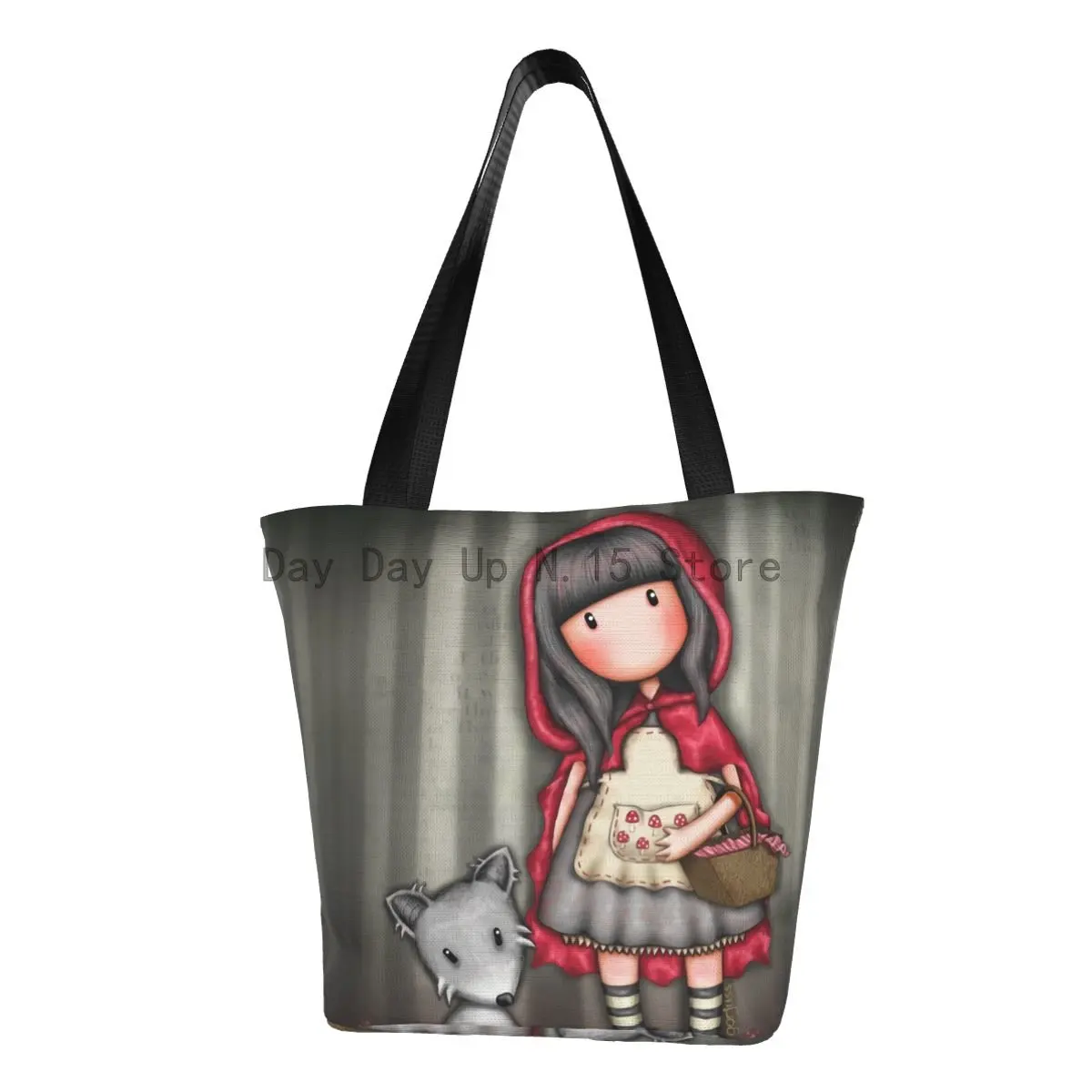 Cute Coque Art Cartoon Santoro Gorjuss Shopping Tote Bag Reusable Groceries Canvas Shoulder Shopper Bag
Cute Coque Art Cartoon Santoro Gorjuss Shopping Tote Bag Reusable Groceries Canvas Shoulder Shopper Bag