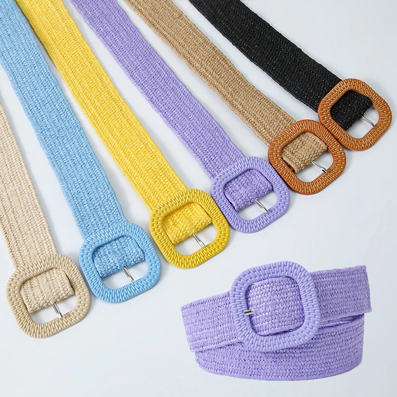 Wide Grass Woven Belt Square Elastic Braided Belt Linen Weave Fake Straw Waist Belt Retro Dress Shirt Decoration Waistband
Wide Grass Woven Belt Square Elastic Braided Belt Linen Weave Fake Straw Waist Belt Retro Dress Shirt Decoration Waistband