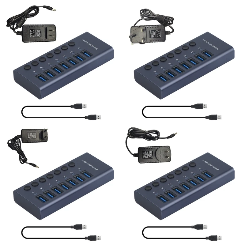 7 Ports USB 3.0 Splitter with Individual On/Off Switches USB HUB Docking Station Dropshipping
7 Ports USB 3.0 Splitter with Individual On/Off Switches USB HUB Docking Station Dropshipping
