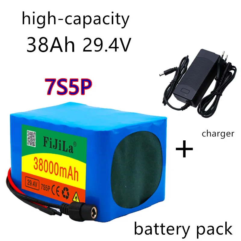 Высококачественный литий-ионный аккумулятор 7S5P 24 в 38 а/ч 250 Вт 29,4 в 38000 мА/ч для электрического велосипеда инвалидного кресла + зарядное устро...
Высококачественный литий-ионный аккумулятор 7S5P 24 в 38 а/ч 250 Вт 29,4 в 38000 мА/ч для электрического велосипеда инвалидного кресла + зарядное устро...