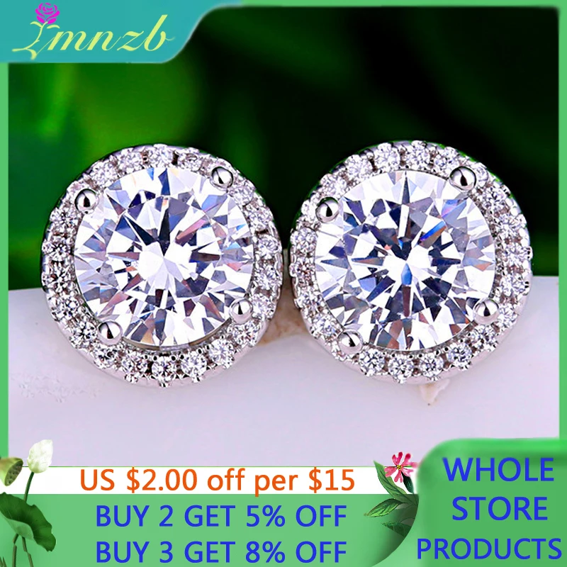 LMNZB 100% Genuine Tibetan Silver Wedding Jewelry Luxury Crystal Female Small Round Zircon Stud Earrings for Women E013
LMNZB 100% Genuine Tibetan Silver Wedding Jewelry Luxury Crystal Female Small Round Zircon Stud Earrings for Women E013