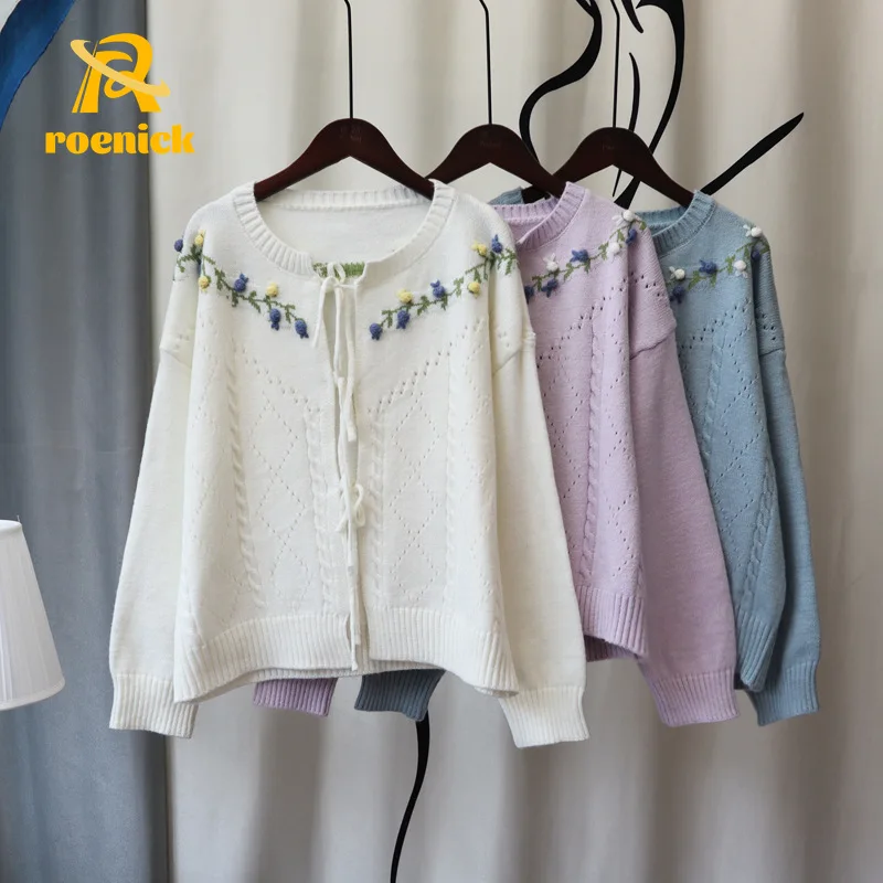 Женский трикотажный кардиган ROENICK в японском стиле ретро, осенне-зимние свободные свитера с вышивкой в Корейском стиле, пальто с длинным рук...
Женский трикотажный кардиган ROENICK в японском стиле ретро, осенне-зимние свободные свитера с вышивкой в Корейском стиле, пальто с длинным рук...