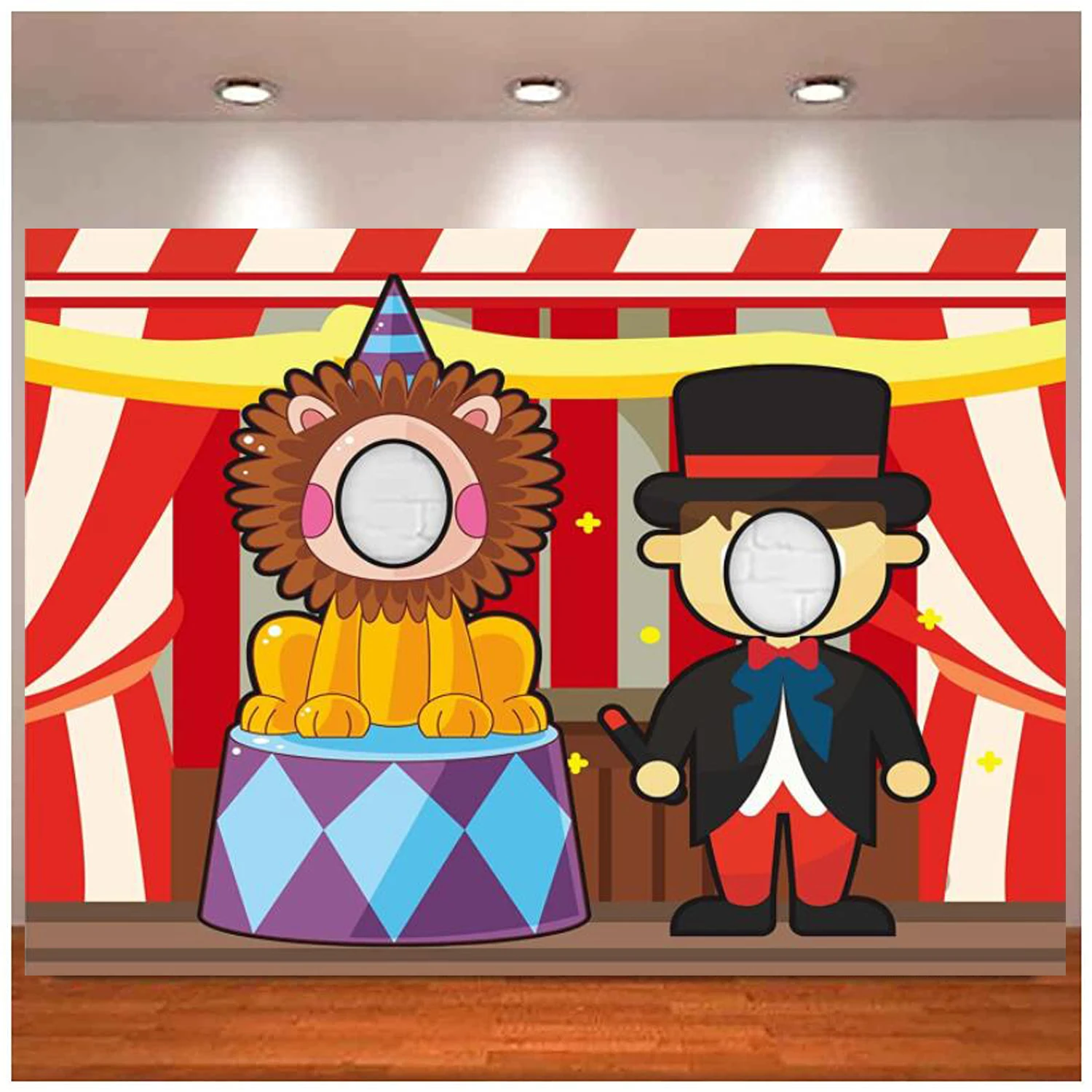 Circus Troup Photo Banner Backdrop Pretend Play Party Game Photo Booth Props Trainer Lion Theme Decor For Carnival Background 
Circus Troup Photo Banner Backdrop Pretend Play Party Game Photo Booth Props Trainer Lion Theme Decor For Carnival Background