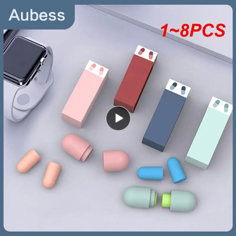 1 ~ 8 шт. звуконепроницаемые бесшумные мягкие медленные беруши для сна с защитой от шума и отскока 
1 ~ 8 шт. звуконепроницаемые бесшумные мягкие медленные беруши для сна с защитой от шума и отскока