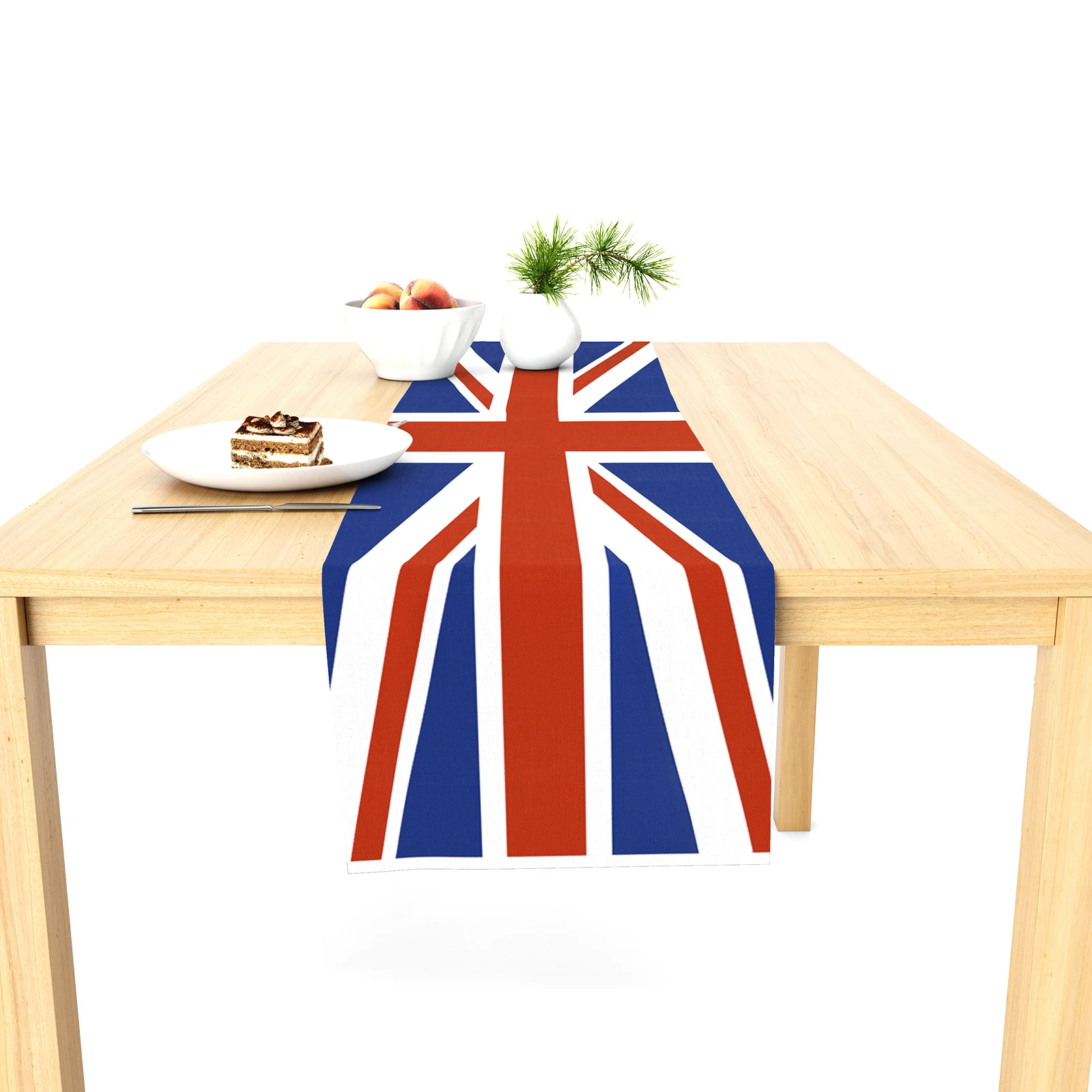

Platinums Jubilee Table Runner 2022 Platinums Jubilee Table Cover Reusable Decorative Polyester Union Jack Table Runner For Part