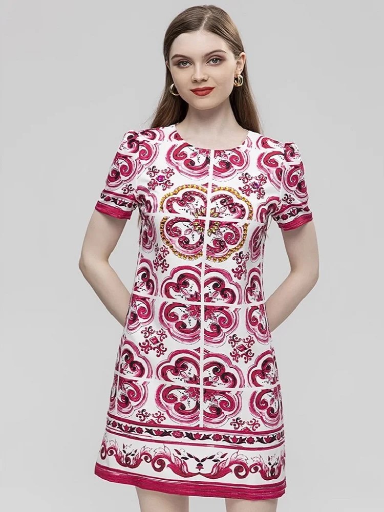 Mini Satin Diamond vintage elegant women's dress Fashion 2023 short sleeve skirt for women
Mini Satin Diamond vintage elegant women's dress Fashion 2023 short sleeve skirt for women