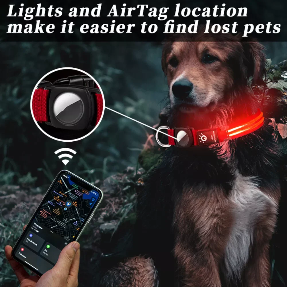 Dog Collar Airtags Case Lights Waterproof Bright Glow LED Collar Tracker Locator Shell For Airtag Pet Night Outdoor
Dog Collar Airtags Case Lights Waterproof Bright Glow LED Collar Tracker Locator Shell For Airtag Pet Night Outdoor
