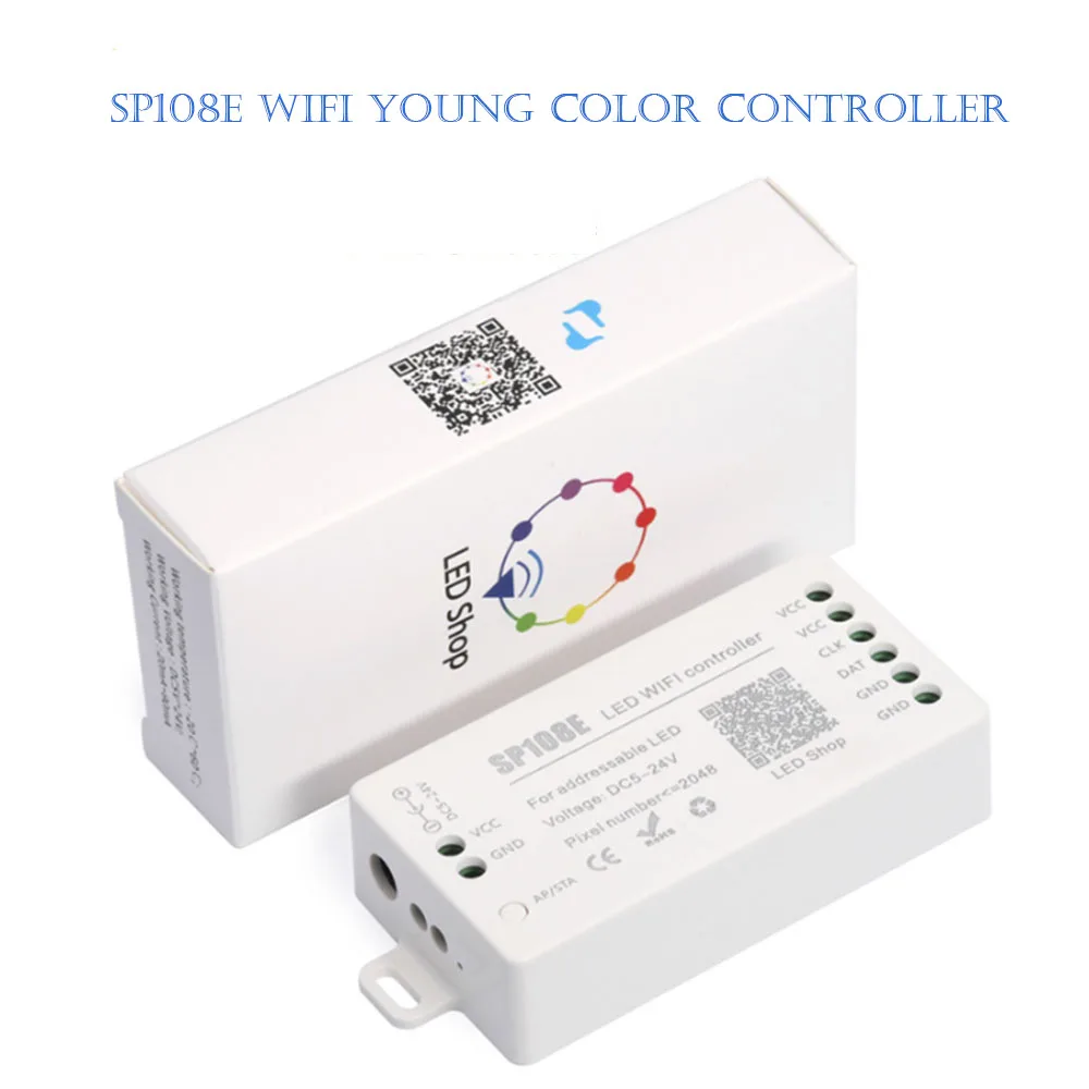 WS2811 WS2812B Led Pixels Strip Controller SP108E Bluetooth/WIFI/Music Smart Led Light Controller DC5-24V
WS2811 WS2812B Led Pixels Strip Controller SP108E Bluetooth/WIFI/Music Smart Led Light Controller DC5-24V