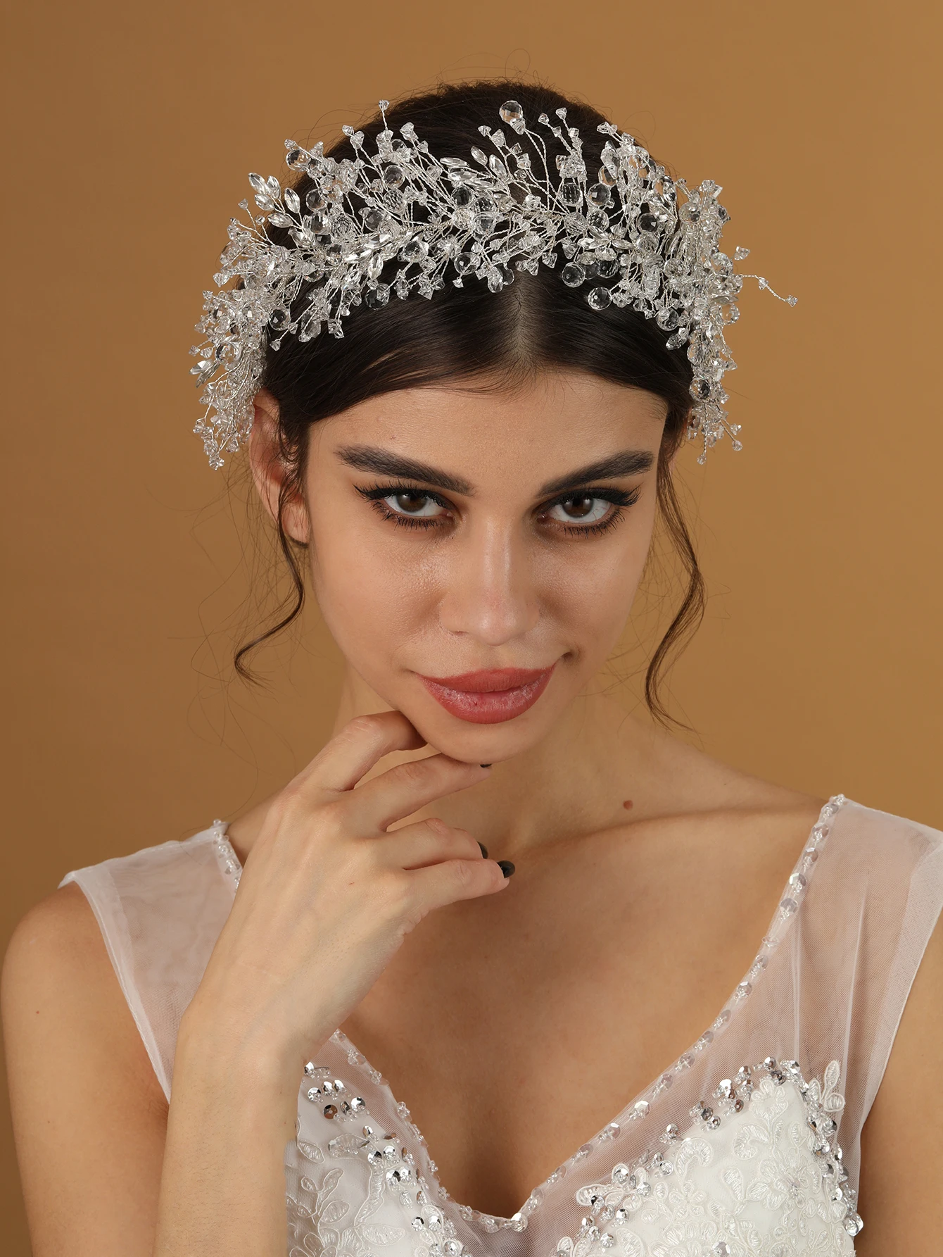 Handmade Rhinestone Crystal Tocados Bridal Hair Accessories Wedding Headpiece Tiaras Headbands
Handmade Rhinestone Crystal Tocados Bridal Hair Accessories Wedding Headpiece Tiaras Headbands