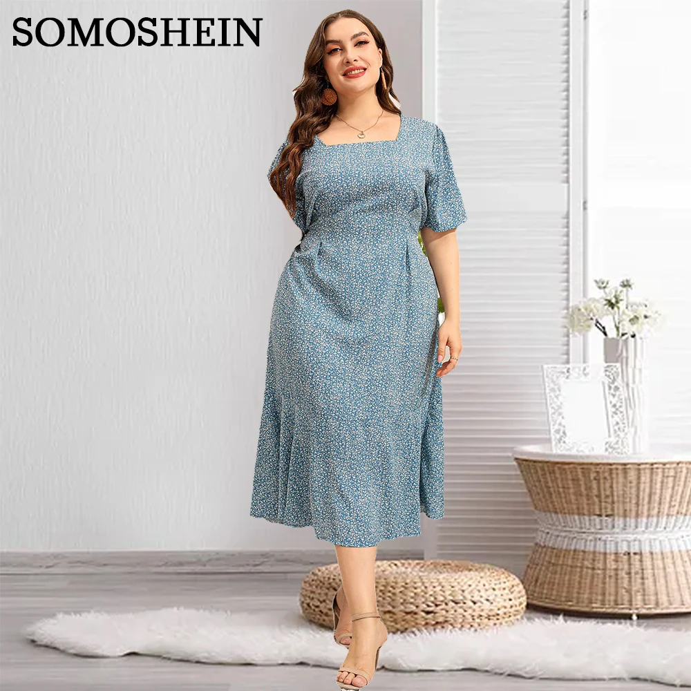 SOMOSHEIN Plus Size Women Clothing Square-Neck High Waist Printed Slim Fit Dress Commuter Fashion Dress Wholesale Dropshipping
SOMOSHEIN Plus Size Women Clothing Square-Neck High Waist Printed Slim Fit Dress Commuter Fashion Dress Wholesale Dropshipping