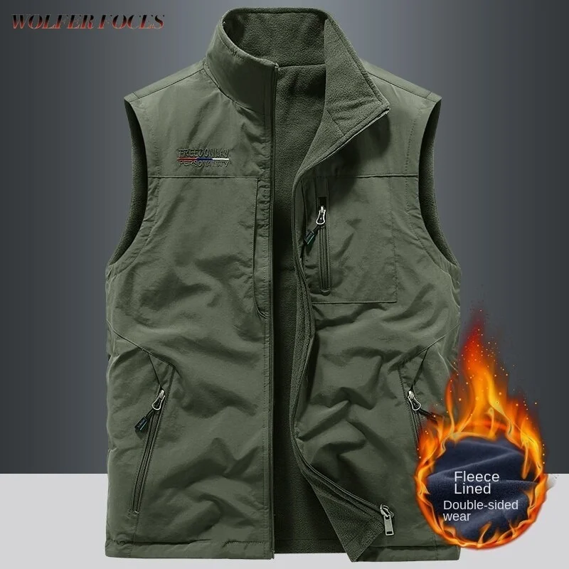 Tactical Vest Custom Winter Jackets For Men Photographer Thermal Mountaineering Sleeveless Men's Fashion Body Warmer Fall Luxury 
Tactical Vest Custom Winter Jackets For Men Photographer Thermal Mountaineering Sleeveless Men's Fashion Body Warmer Fall Luxury