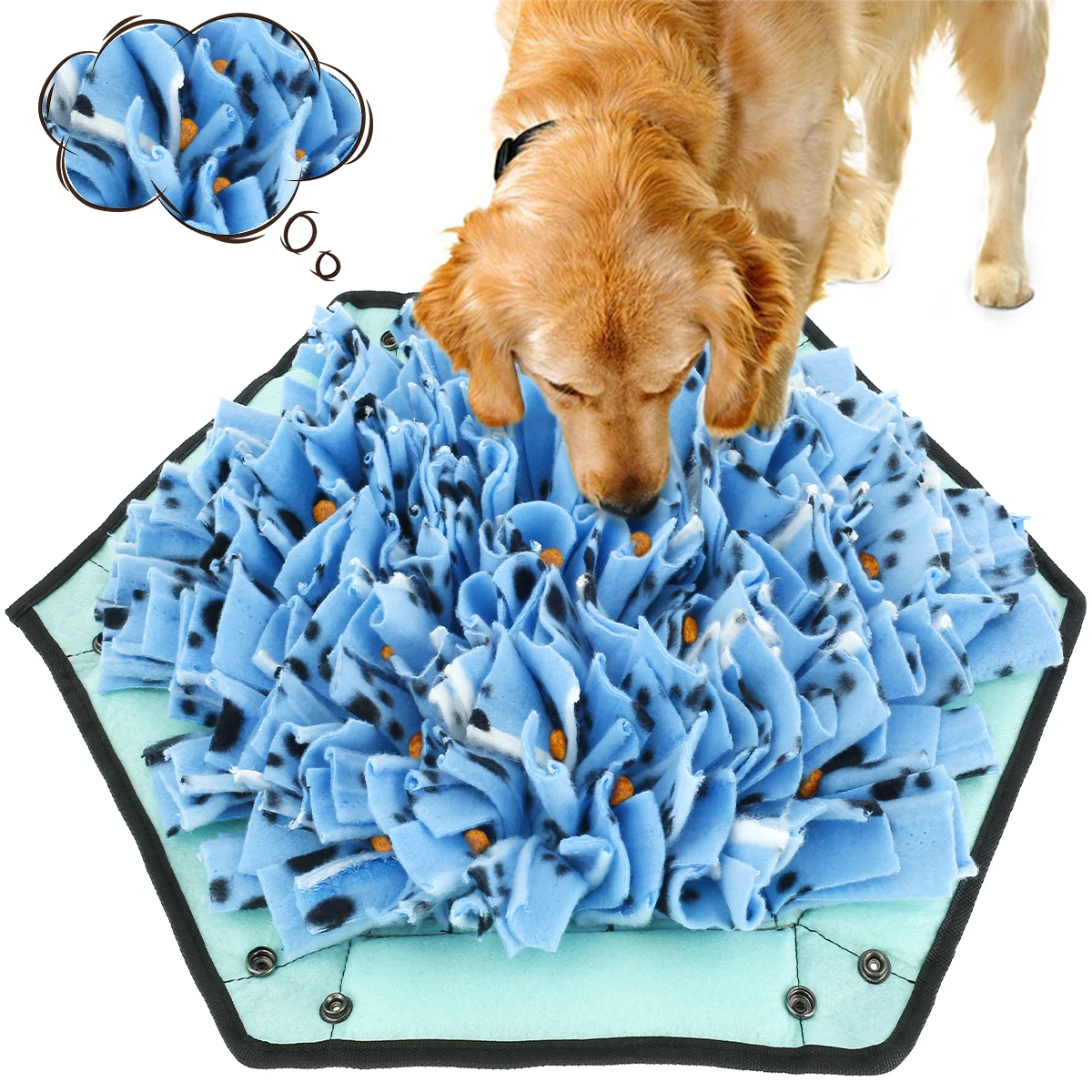 Dogs Snuffle Mat Anti-slip Dogs Sniff Mat with 6 Leak-proof Buckles Machine Washable Pet Feeding Mat Encourages Natural Fora 
Dogs Snuffle Mat Anti-slip Dogs Sniff Mat with 6 Leak-proof Buckles Machine Washable Pet Feeding Mat Encourages Natural Fora