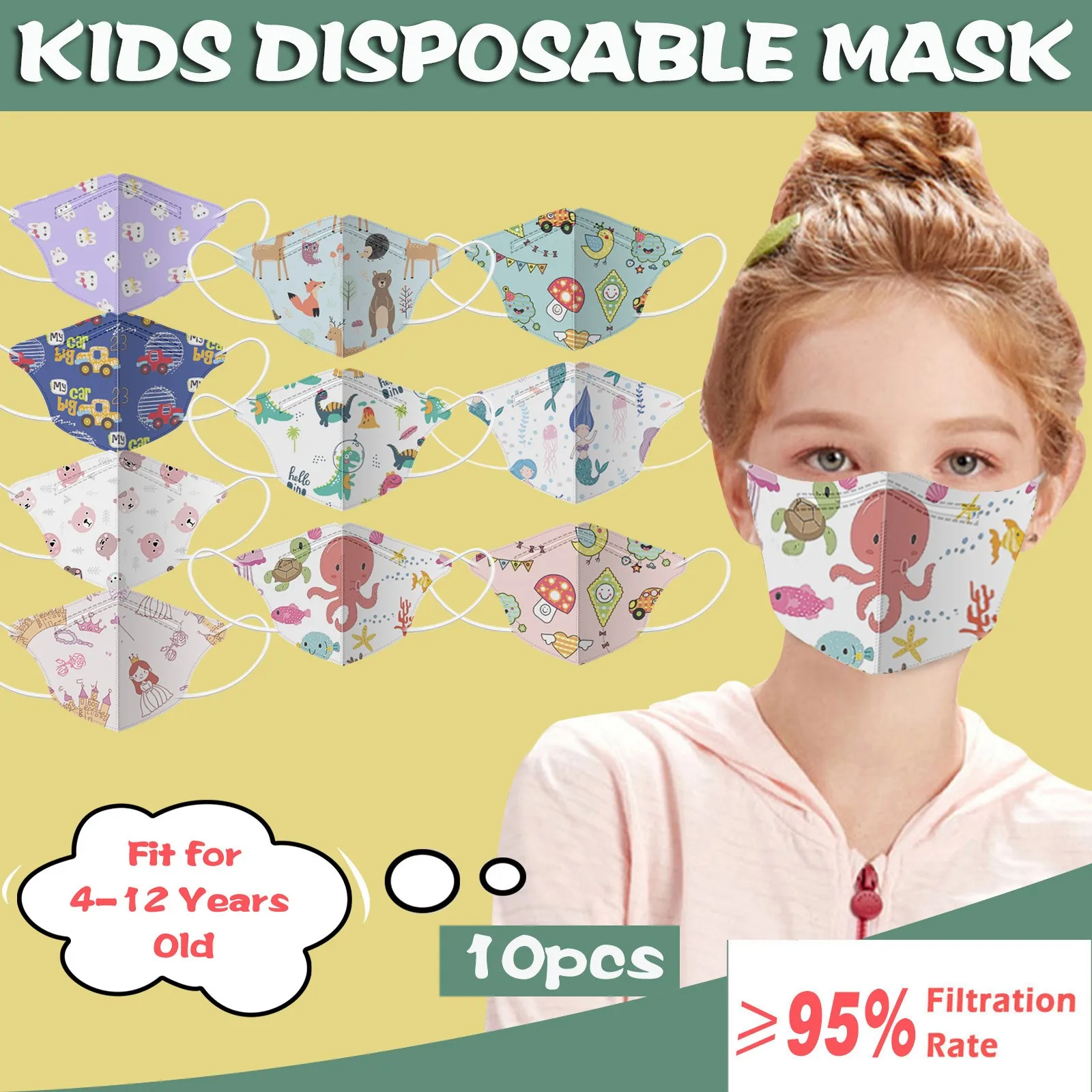 4-12Years Old Cartoon 4 Layers kn95 Mask Kid kn95 Masque Boys Girls kn95 Children ffp2 Mask Safety Protective ffp2 Mask niños
4-12Years Old Cartoon 4 Layers kn95 Mask Kid kn95 Masque Boys Girls kn95 Children ffp2 Mask Safety Protective ffp2 Mask niños