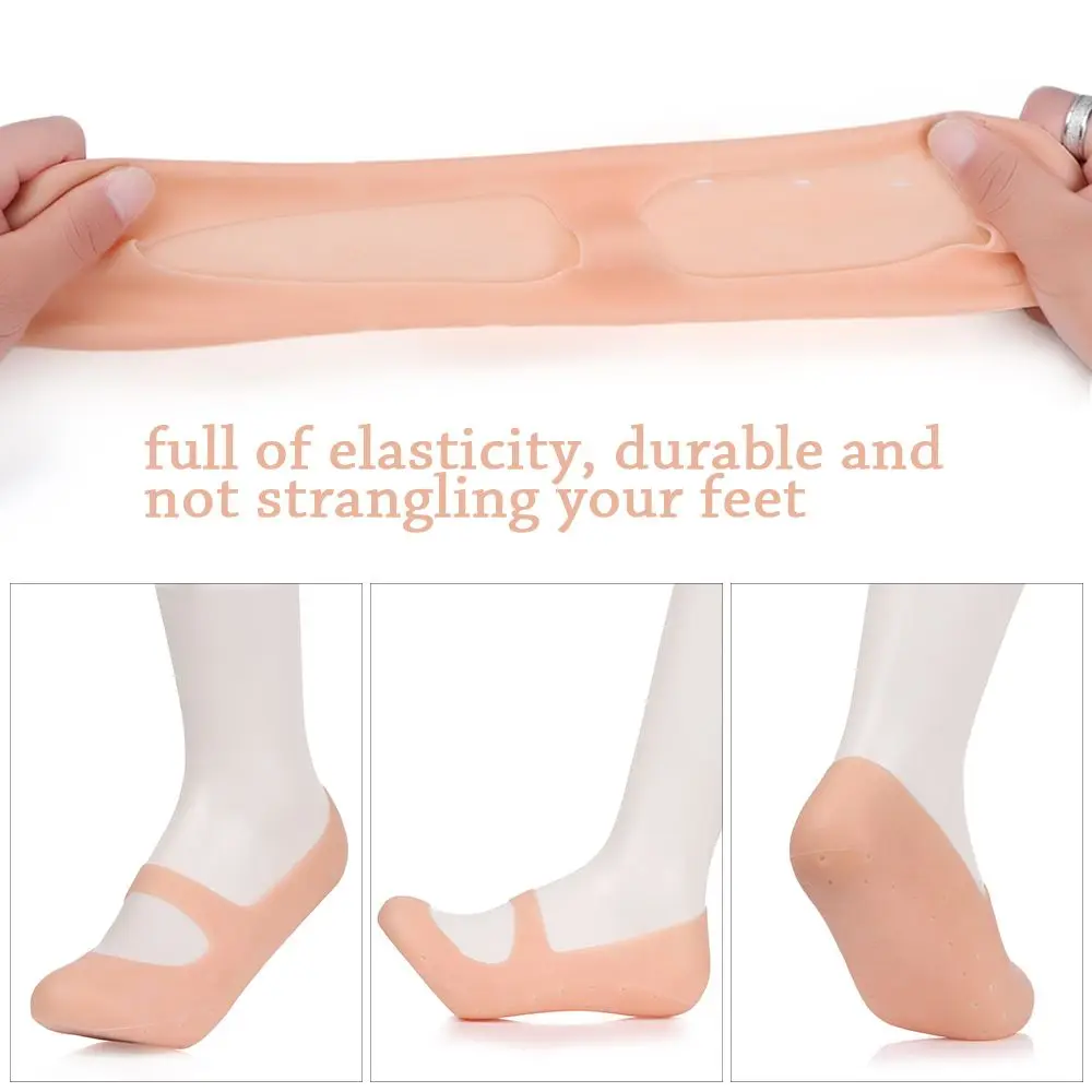 

Universal Moisturizing Feet Care with Hole Fashion Anti Crack Boat Socks Breathable Sock Ballet Shoes Insole Gel Sock