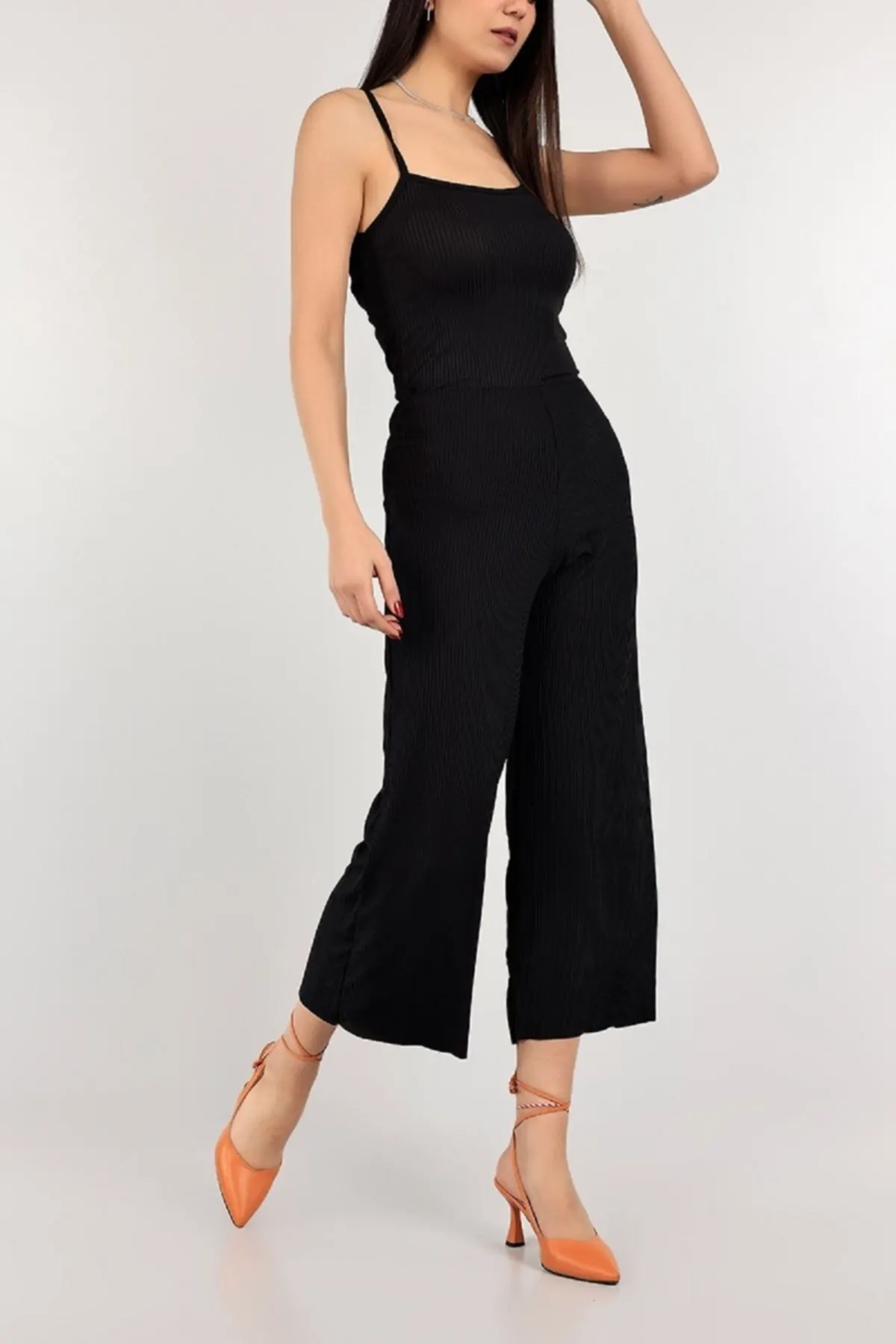 Women's Overalls Black Elastic Waist Sleeveless Summer Long Length Q Hot Casual Fashion Sleeveless Baggy Trousers
Women's Overalls Black Elastic Waist Sleeveless Summer Long Length Q Hot Casual Fashion Sleeveless Baggy Trousers