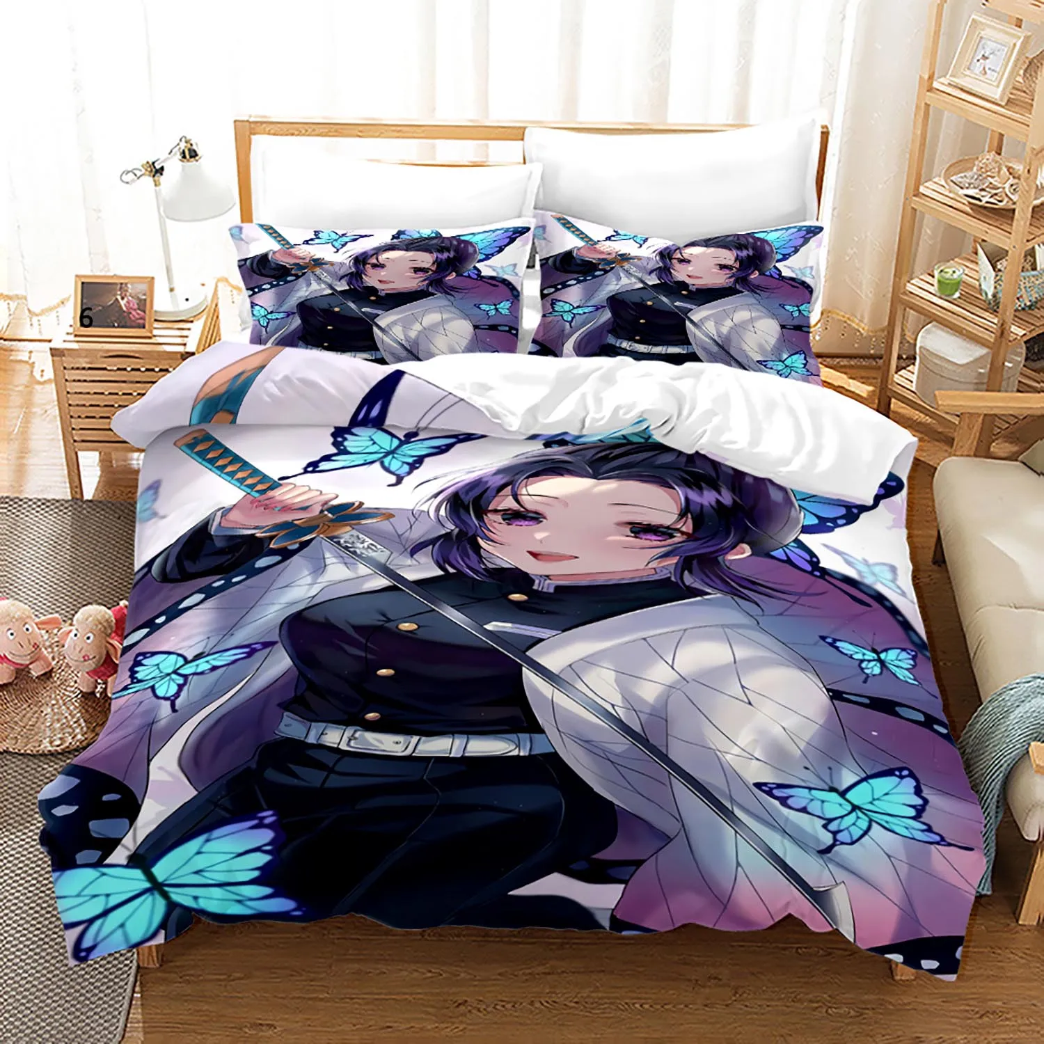 

Demon Slayer Bedding Set Single Twin Full Queen King Size Demon Slayer Bed Set Children Kid Bedroom Duvetcover Sets 3D Print 019