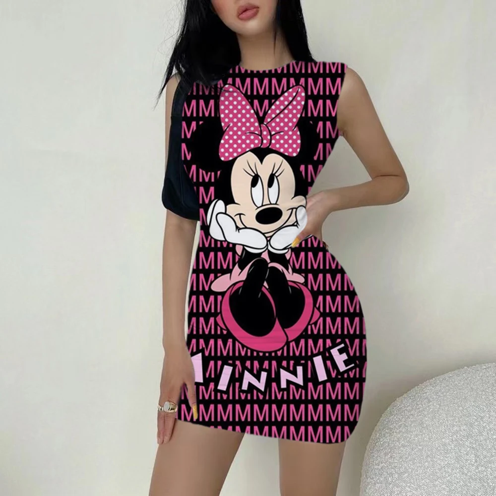 Disney Sexy Dress Women Summer Fashion Minnie Mickey Print O Neck Sleeveless Party Dress Casual Slim Bodycon Ladies Mini Dress
Disney Sexy Dress Women Summer Fashion Minnie Mickey Print O Neck Sleeveless Party Dress Casual Slim Bodycon Ladies Mini Dress