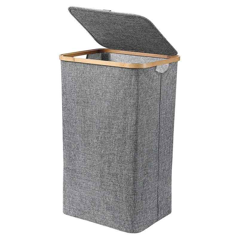 Clothes Hamper with Lid,Bamboo Dirty Laundry Baskets with Handle,Collapsible Laundry Hamper for Clothing Organizing
Clothes Hamper with Lid,Bamboo Dirty Laundry Baskets with Handle,Collapsible Laundry Hamper for Clothing Organizing