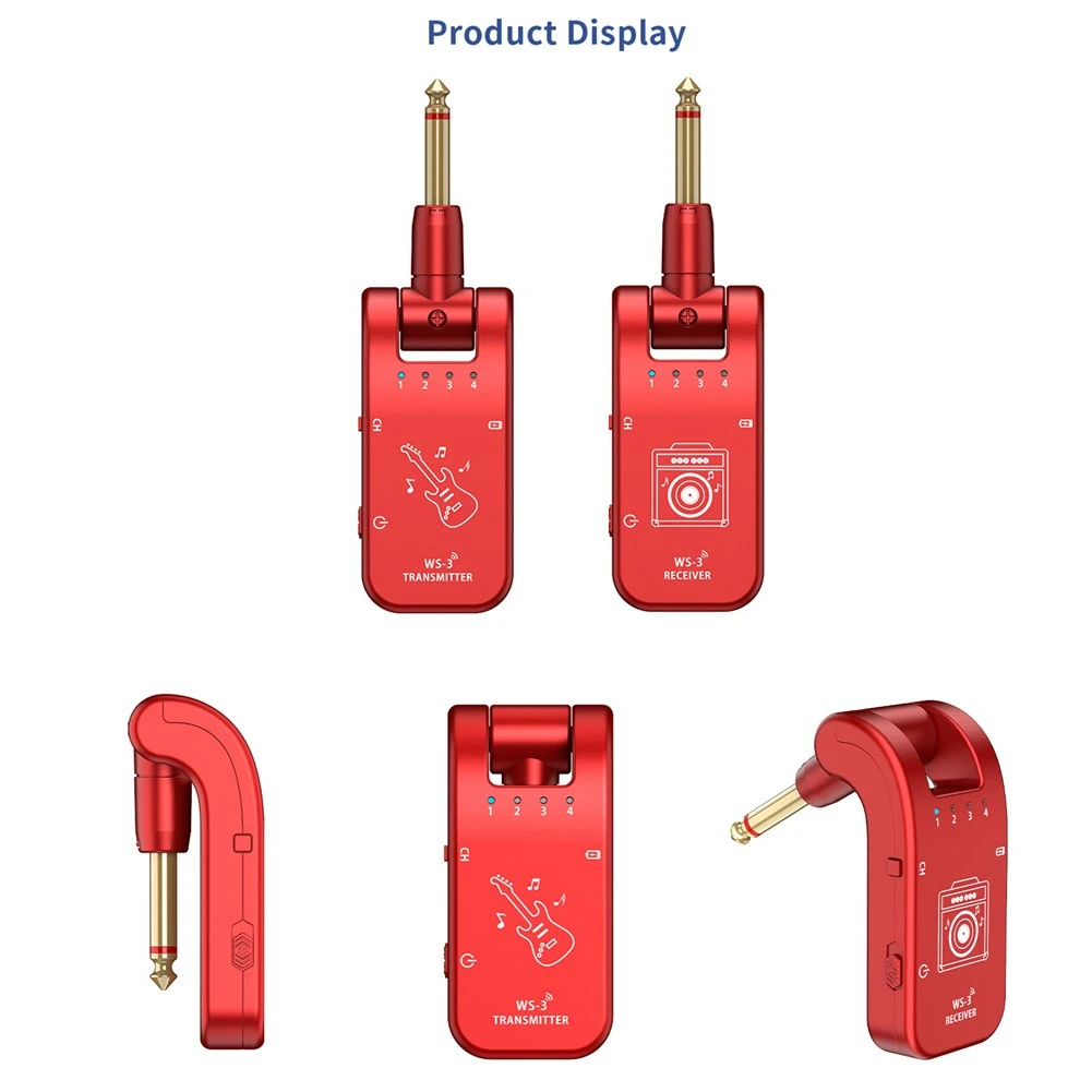 UHF Wireless Guitar Audio System Rechargeable 4 Channels Transmitter Receiver Lightweight Wireless Guitar Transmitter Receiver
UHF Wireless Guitar Audio System Rechargeable 4 Channels Transmitter Receiver Lightweight Wireless Guitar Transmitter Receiver