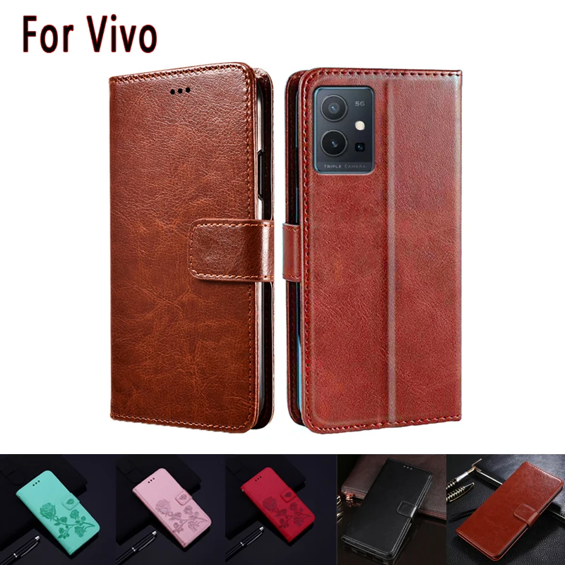 

For Vivo V21 V23 Y76 Y75 Y74 Y73 Y72 Y71 Y70 T S E Case Flip Protector Book Bag On Vivo Y 70 71 72 73 74 75 76 V 21 23 E S Cover