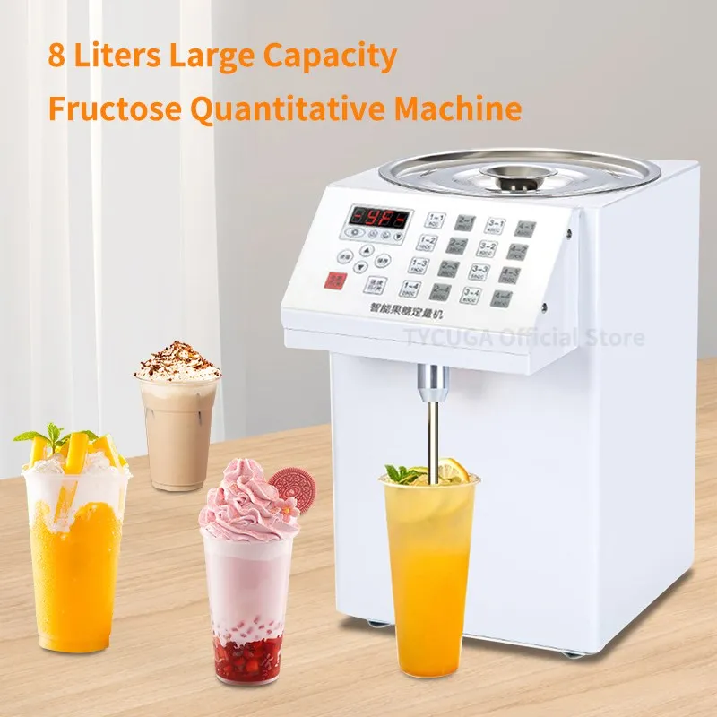 

8L16 количественная машина для фруктозы, автоматический дозатор фруктозы, дозатор сиропа, оборудование для магазина чая, молока, левулоза 110 В