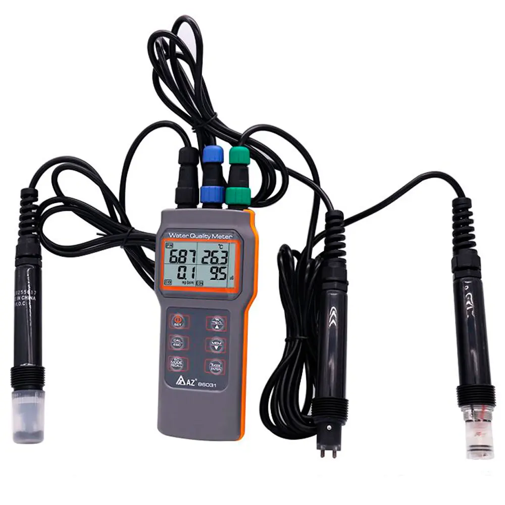 New Version AZ86031 Combo Water Quality Tester PH Conductivity TDS Salinity and Dissolved Oxygen Meter
New Version AZ86031 Combo Water Quality Tester PH Conductivity TDS Salinity and Dissolved Oxygen Meter