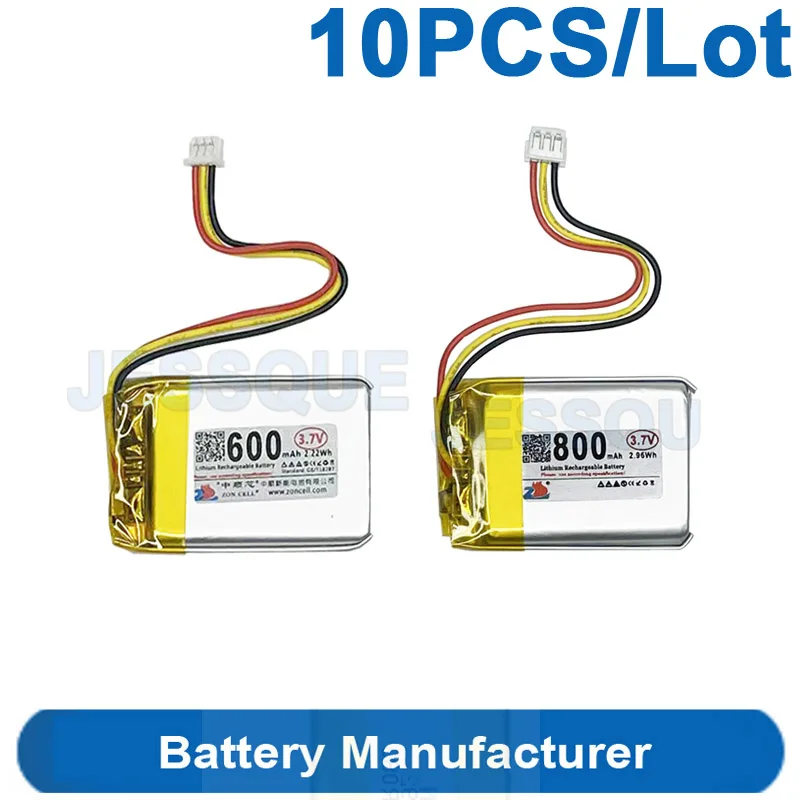 

10PCS/Lot 600mAh 800mAh AHB572535PJT Battery For Logitech MX Anywhere 2 2S Wireless Gaming Mouse Accumulator AKKU