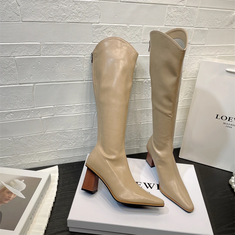 Sexy Pointed Toe Fashion High Heel Woman Boots 2022 Luxury Winter Shoes Punk Gothic Party Banquet Fashion zipper High Tube Boots
Sexy Pointed Toe Fashion High Heel Woman Boots 2022 Luxury Winter Shoes Punk Gothic Party Banquet Fashion zipper High Tube Boots