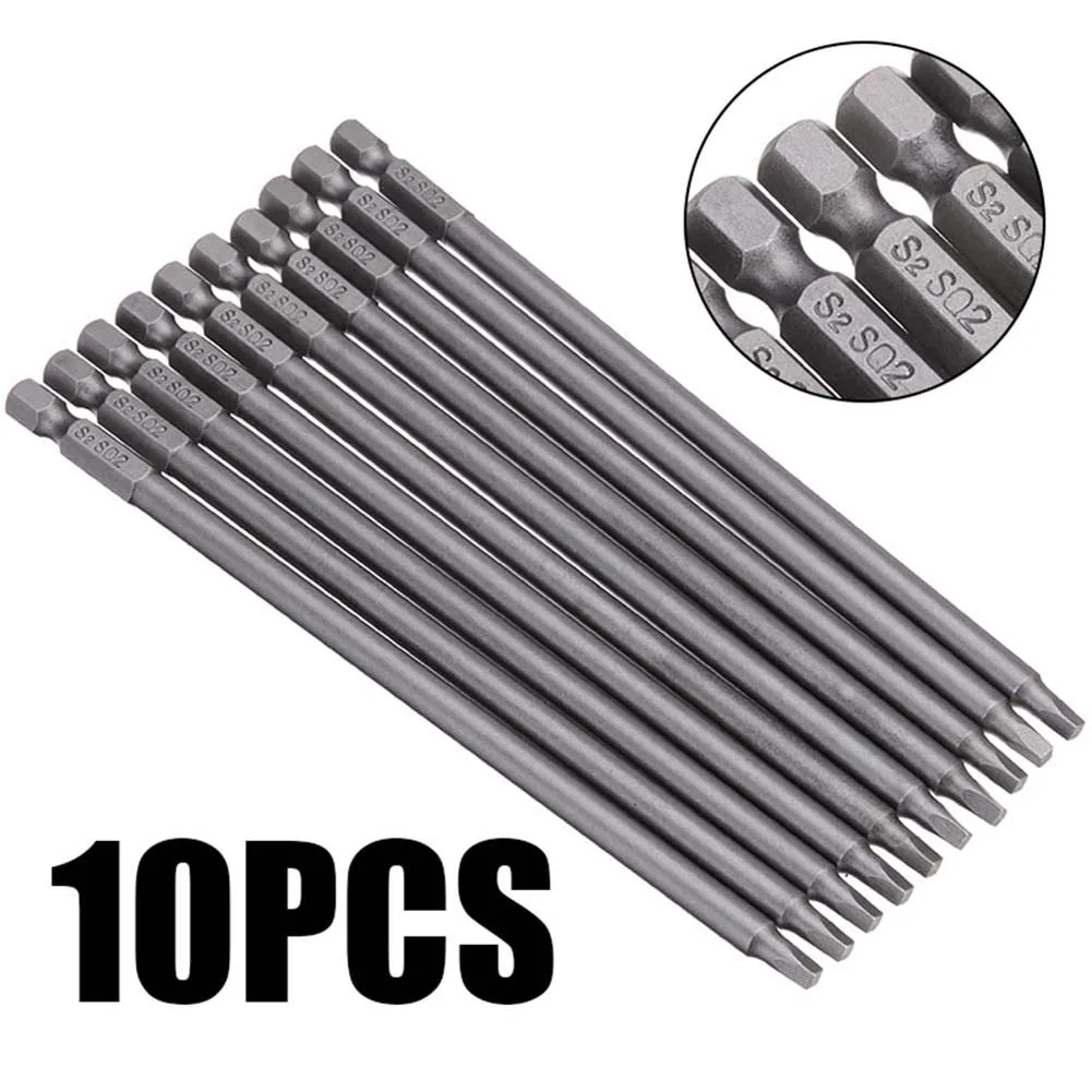 10pcs S2 Alloy Steel Square Driver Bit Washer Head Screws Driver Bits Square Head 150mm For Repair Hand Tool Bit Kit
10pcs S2 Alloy Steel Square Driver Bit Washer Head Screws Driver Bits Square Head 150mm For Repair Hand Tool Bit Kit