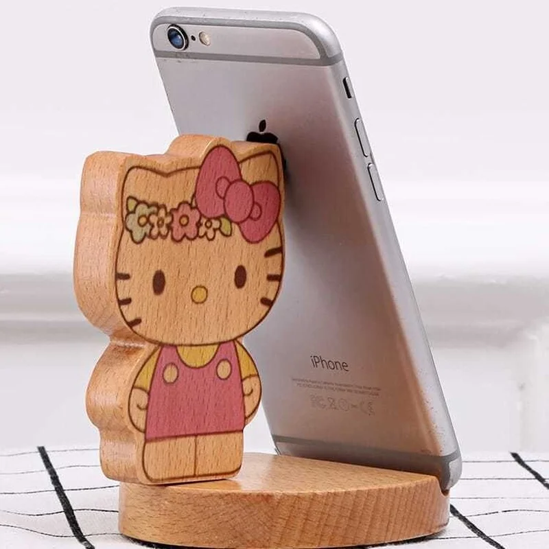 Hello Kitty Desk Phone Holder Table Mount Stand Wooden Non-Slip Stand Universal Smartphone Holder Cartoon Stents Accessories
Hello Kitty Desk Phone Holder Table Mount Stand Wooden Non-Slip Stand Universal Smartphone Holder Cartoon Stents Accessories