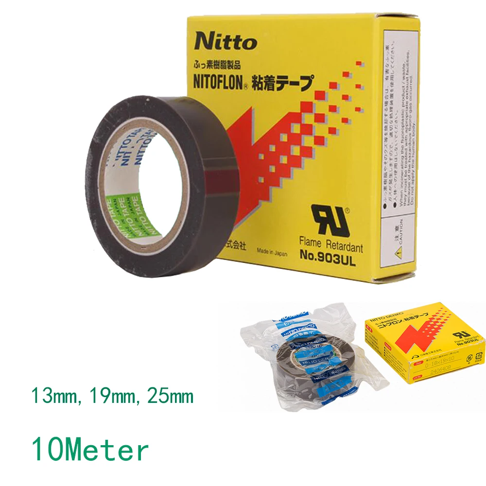 T0.08mm*W(13,19,25mm)*L10m Japan NITTO DENKO Tape NITOFLON Waterproof Single Sided Heat Sealed Seam Tape 903UL Original
T0.08mm*W(13,19,25mm)*L10m Japan NITTO DENKO Tape NITOFLON Waterproof Single Sided Heat Sealed Seam Tape 903UL Original