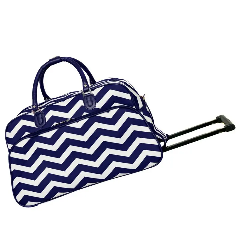 Stunning Navy White Chevron 21-Inch Rolling Duffel Bag - Perfect Carry-On for Any Trip!
Stunning Navy White Chevron 21-Inch Rolling Duffel Bag - Perfect Carry-On for Any Trip!