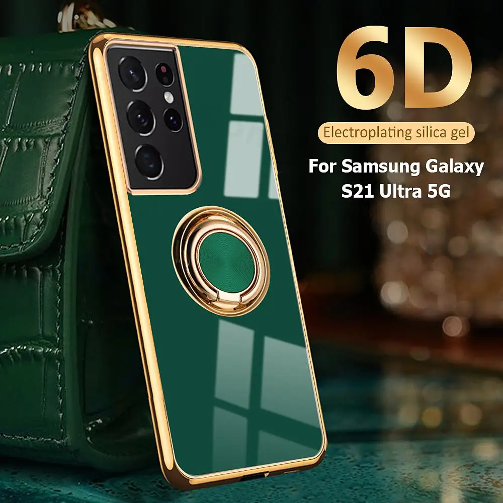 Plating Silicone Case For Samsung Galaxy S22 Ultra Plus S21 FE S21 Ultra S20 FE Ultra Plus Shell Covers With Ring Holder Stand
Plating Silicone Case For Samsung Galaxy S22 Ultra Plus S21 FE S21 Ultra S20 FE Ultra Plus Shell Covers With Ring Holder Stand