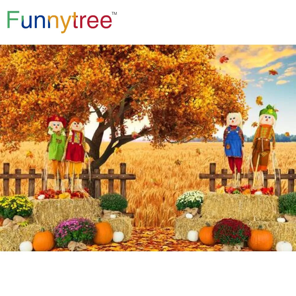 Funnytree Autumn Kids Field Scene Backdrop Pet Thanksgiving Day Harvest Baby Shower Maple Pumpkin Scarecrow Haystack Background
Funnytree Autumn Kids Field Scene Backdrop Pet Thanksgiving Day Harvest Baby Shower Maple Pumpkin Scarecrow Haystack Background