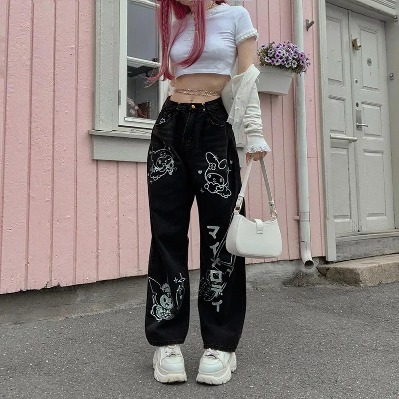 Goth Gothic Y2k Baggy Wide Leg Jeans Print Jeans baggy jeans Casual Pants for Women Cargo Pants Alt egirl Aesthetic Pants Spring
Goth Gothic Y2k Baggy Wide Leg Jeans Print Jeans baggy jeans Casual Pants for Women Cargo Pants Alt egirl Aesthetic Pants Spring