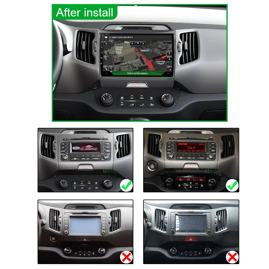 Автомагнитола Wondefoo для KIA Sportage 3 2010-2016 Android 10 стерео экран умная автомагнитола