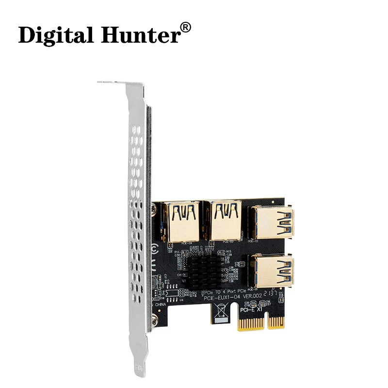 PCIE To PCI-E Adapter 1 Turn 4 PCI-Express Slot 1x To 16x USB 3.0 Mining Special Riser Card PCI E Converter for BTC Miner Mining
PCIE To PCI-E Adapter 1 Turn 4 PCI-Express Slot 1x To 16x USB 3.0 Mining Special Riser Card PCI E Converter for BTC Miner Mining