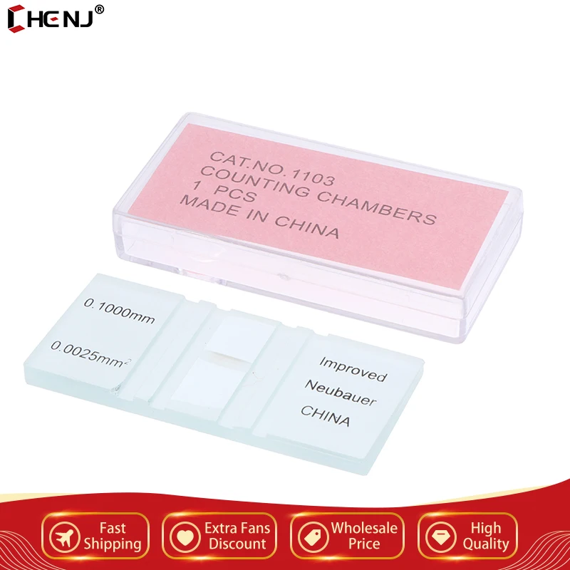 1 Piece Blood Cell Count Plate Glass Microscope Slide With Grid Counting Chambers For Hemocytometer Yeast Counting Biology Tool 
1 Piece Blood Cell Count Plate Glass Microscope Slide With Grid Counting Chambers For Hemocytometer Yeast Counting Biology Tool