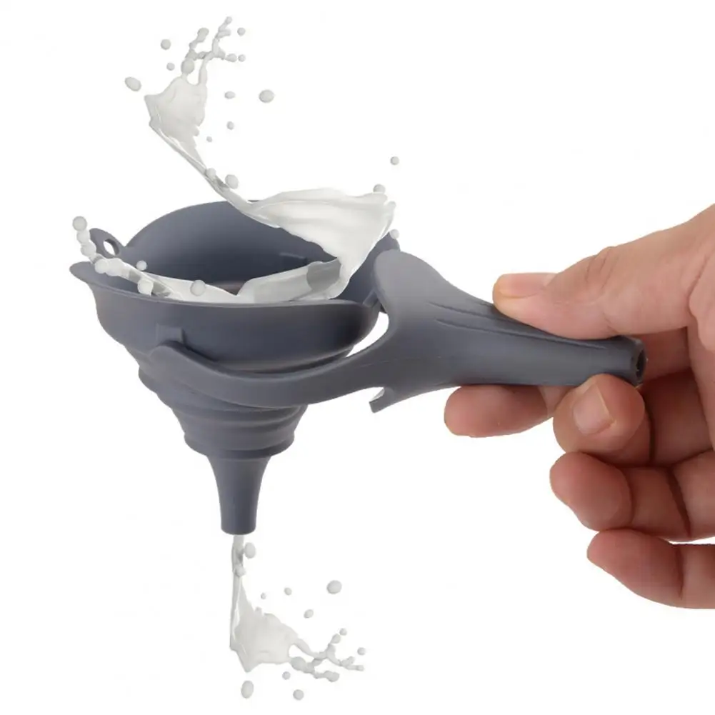 Collapsible Useful Folding Silicone Dispenser Filter Multi-functional Kitchen Funnel Soft for Restaurant
Collapsible Useful Folding Silicone Dispenser Filter Multi-functional Kitchen Funnel Soft for Restaurant