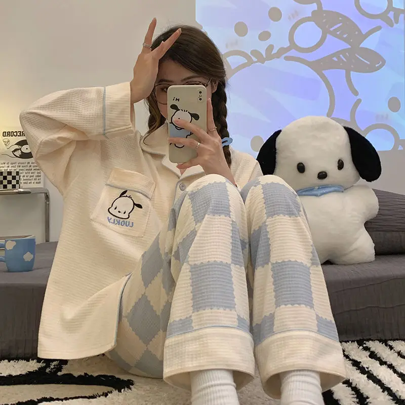 Sanrio Kawaii полакко пижамы женские комплекты хлопковая Милая мультяшная аниме Домашняя одежда с длинными рукавами удобные Игрушки для девочек
Sanrio Kawaii полакко пижамы женские комплекты хлопковая Милая мультяшная аниме Домашняя одежда с длинными рукавами удобные Игрушки для девочек