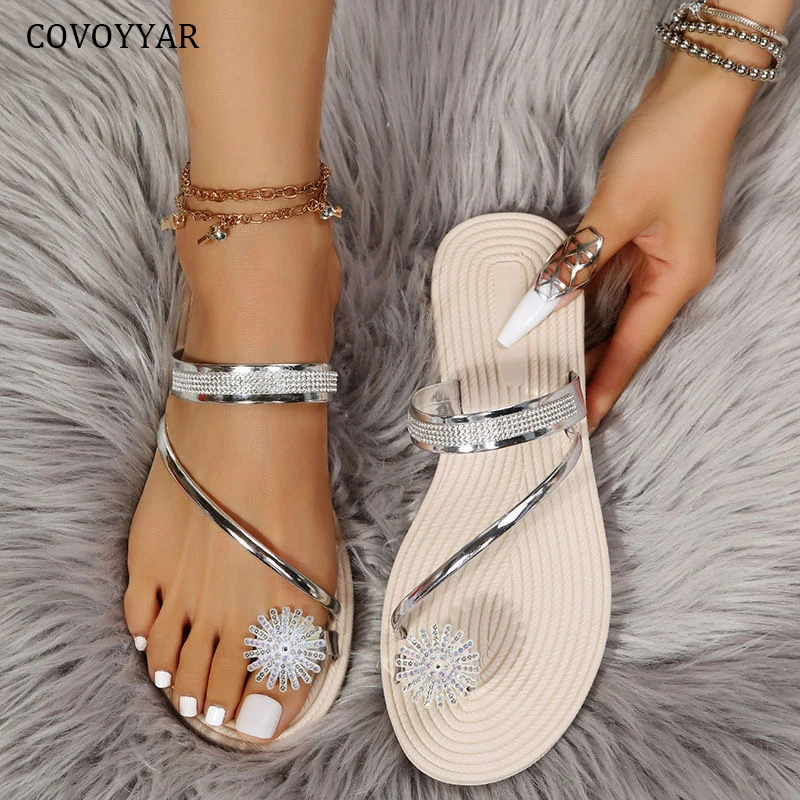 COVOYYAR Rhinestone Toe Ring Thong Sandals for Women Summer Shoes Beach Bling Slippers Slides Flip Flops Plus Size 43 WSL311 
COVOYYAR Rhinestone Toe Ring Thong Sandals for Women Summer Shoes Beach Bling Slippers Slides Flip Flops Plus Size 43 WSL311