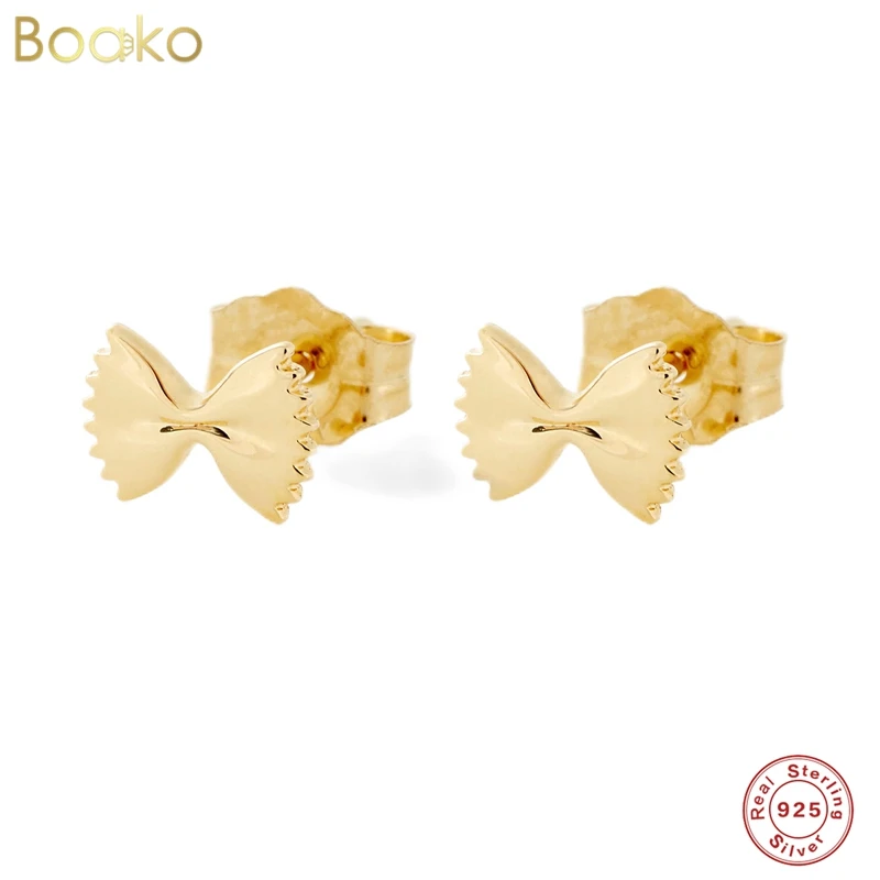 BOAKO New S925 Sterling Silver Bow Croissant Stud Earring for Women Gold Color Bowknot Earrings Wedding Engagement Jewelry Gift
BOAKO New S925 Sterling Silver Bow Croissant Stud Earring for Women Gold Color Bowknot Earrings Wedding Engagement Jewelry Gift