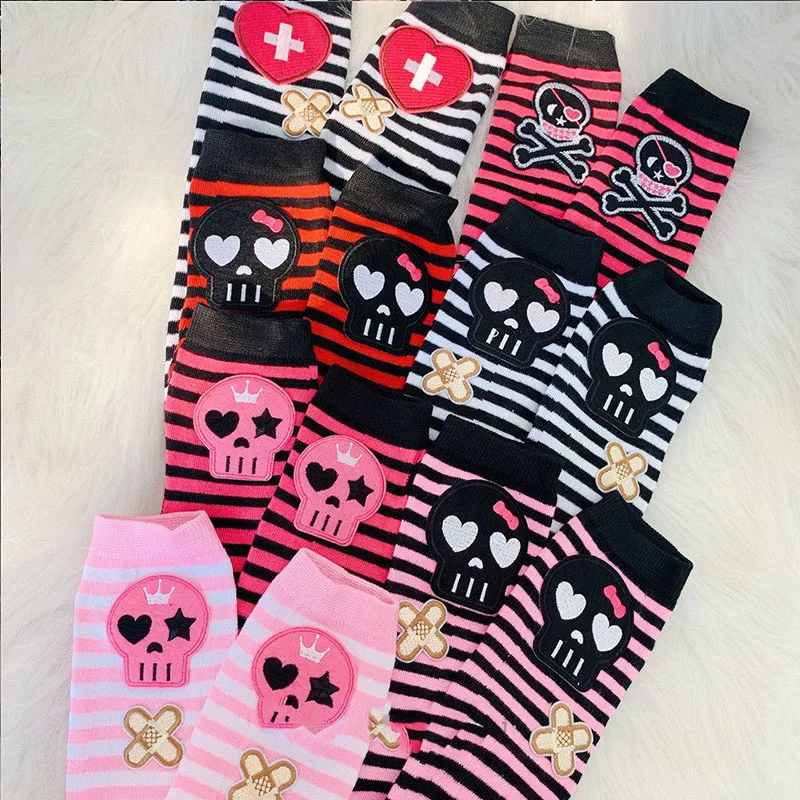 Striped Knitted Gloves Skull Punk Cross Sunscreen Sleeves Pink Cat Hot Girl Girl Y2k Harajuku Socks Cosplay Costume Accessories
Striped Knitted Gloves Skull Punk Cross Sunscreen Sleeves Pink Cat Hot Girl Girl Y2k Harajuku Socks Cosplay Costume Accessories