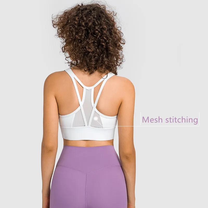 Mesh Stitching High Impact Training Yoga Bra Top Women Breathable Shockproof Sport Workout Fitness Bras with Removable Chest Pad
Mesh Stitching High Impact Training Yoga Bra Top Women Breathable Shockproof Sport Workout Fitness Bras with Removable Chest Pad
