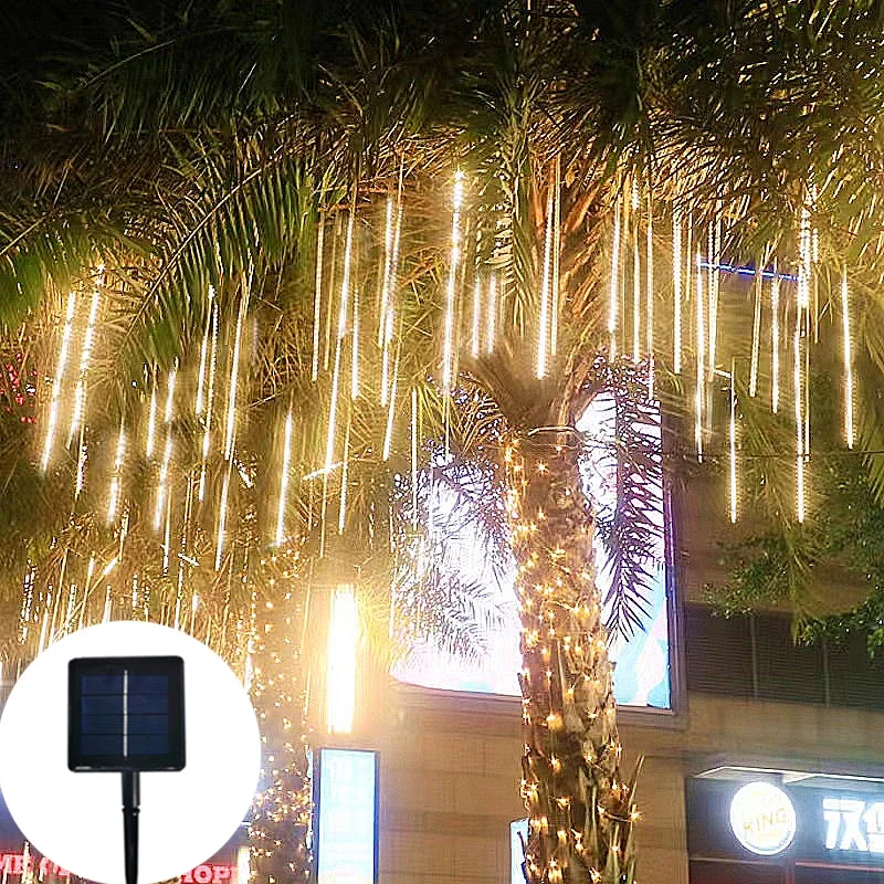 

Светодиодная Водонепроницаемая гирлянда «метеоритный дождь» на солнечной батарее, праздничное украшение для сада, уличная гирлянда, Рождественское украшение