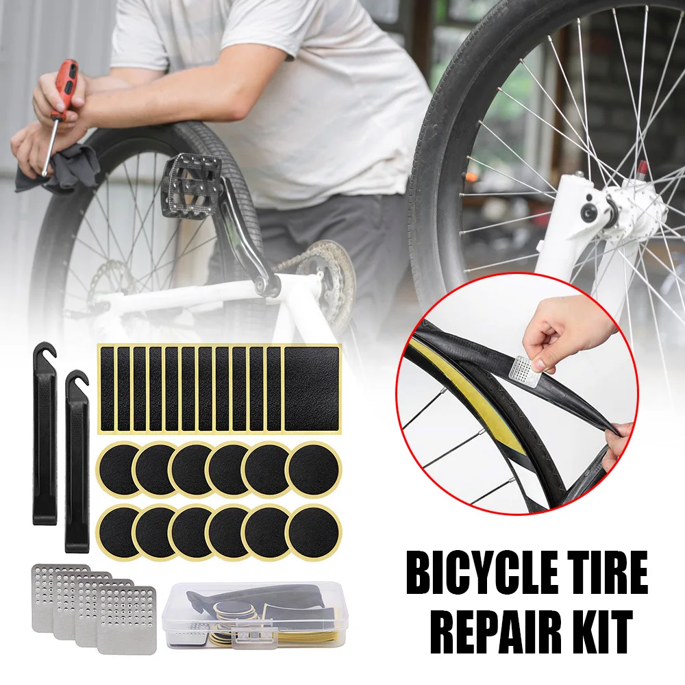 Bicycle Glue-Free Tire Patch Pry Stick Repair Kit Bike Tire Patch Repair Tire Lever Repair Kit Storage Box Bicycle Accessories
Bicycle Glue-Free Tire Patch Pry Stick Repair Kit Bike Tire Patch Repair Tire Lever Repair Kit Storage Box Bicycle Accessories