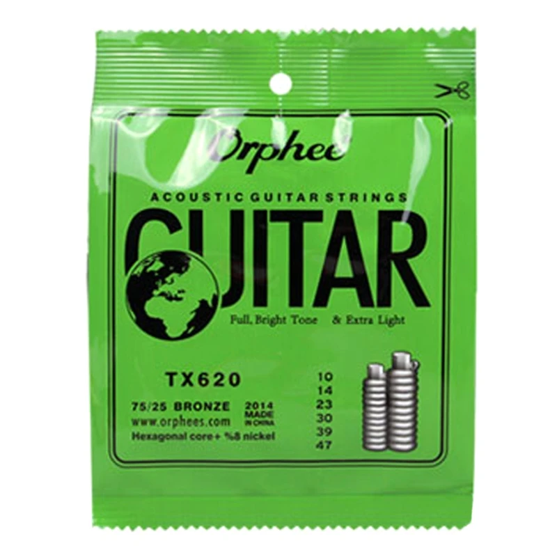 Orphee TX620 Electric Guitar Strings Extra Light Tension Acoustic Guitar String Professional Folk Guitar Parts Accessory
Orphee TX620 Electric Guitar Strings Extra Light Tension Acoustic Guitar String Professional Folk Guitar Parts Accessory