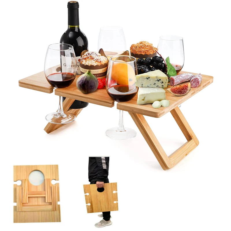Wooden Foldable Wine Picnic Table Portable Champagne Tray Table Outdoor Camping Desk Holder Snack Food Tray Square Garden Table
Wooden Foldable Wine Picnic Table Portable Champagne Tray Table Outdoor Camping Desk Holder Snack Food Tray Square Garden Table