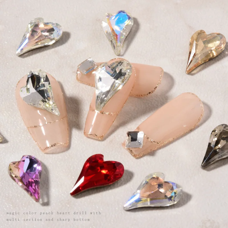 3pcs/lot Nail Art Love crystal diamond super flash point bottom crooked peach heart Rhinestones Jewelry For Nail TiP Beauty
3pcs/lot Nail Art Love crystal diamond super flash point bottom crooked peach heart Rhinestones Jewelry For Nail TiP Beauty