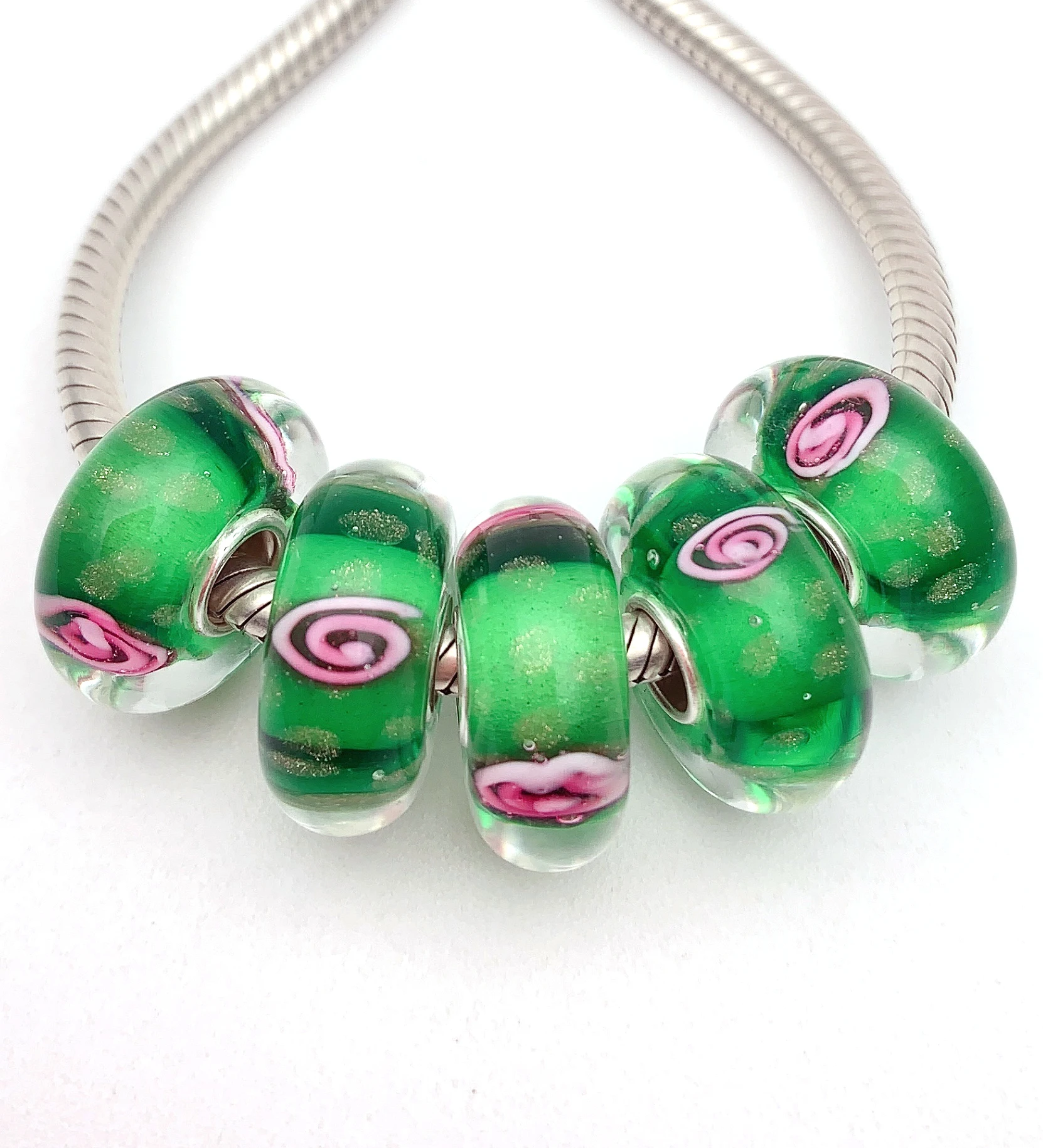 YG383 5X 100% Authenticity S925 Sterling Silver Beads Murano Glassbeads NEW Fit European Charms Bracelet Diy Jewelry Lampwork
YG383 5X 100% Authenticity S925 Sterling Silver Beads Murano Glassbeads NEW Fit European Charms Bracelet Diy Jewelry Lampwork